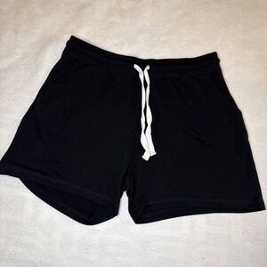 2 LIV Black Drawstring Pull-On Casual Shorts Size XL Elastic Waist Layered